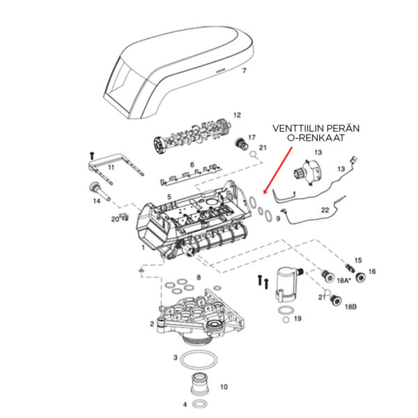 Autotrol 255/155 venttiilin perän o-renkaat - Image 2